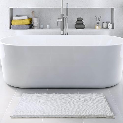 FRESHMINT Large Chenille Bathroom Rugs Mat 36”x24”, Non-Slip Bath Matf or - Image 2