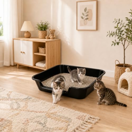 Extra Large Low Entry ABS Cat Litter Box, 2 Pack - Image 5