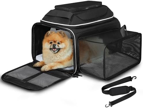 Petskd Top and Side Expandable Small Pet Carrier Airline Approved by Petskd