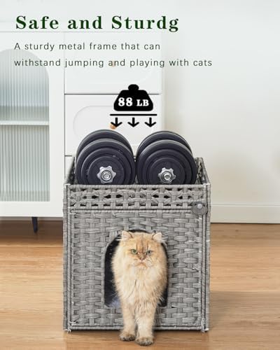 SETVSON Cat Houses for Indoor Cats Extra Large Double Cat Cave - Image 3