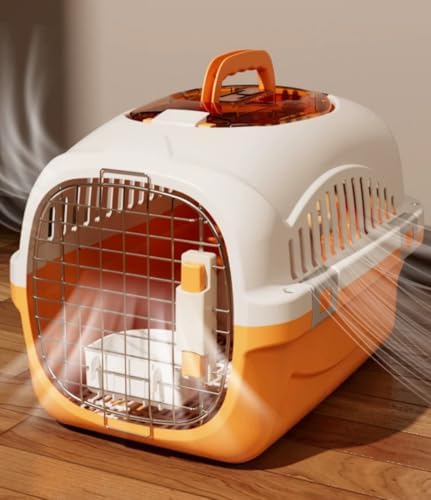 Hard Cat Carrier for Large Cats up to 20 lbs, Top Loading Plastic Pet Travel - Image 4