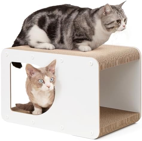 EHEYCIGA Cardboard Cat Scratcher House, 17-Inch Cat Scratch pad by EHEYCIGA
