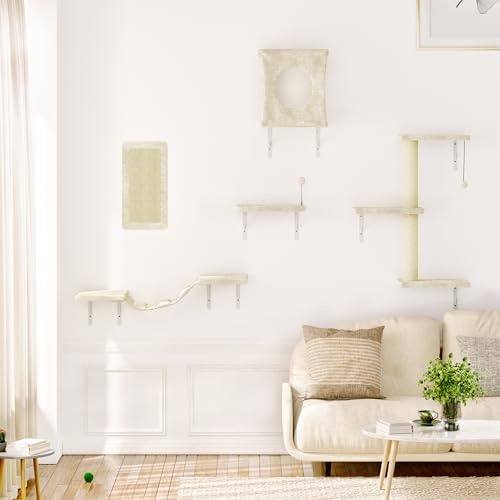 Cat Wall Shelves, 10-in-1 Wall-Mounted Cat Furniture Set - Image 7