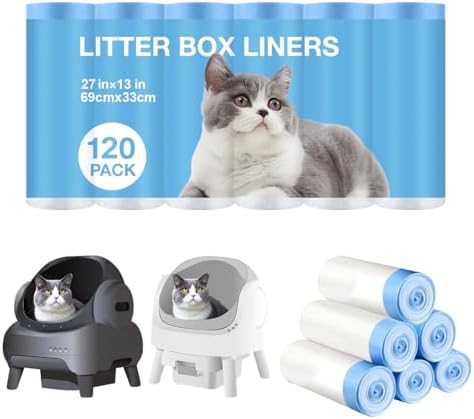 Thicken Cat Litter Bags 120 Pack, cat litter box liners, Leakproof Poop Bags & by HomePage