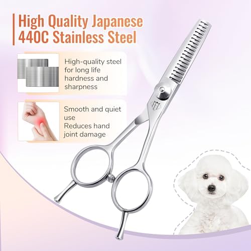 Dog Grooming Scissors: 4.75" Pet Thinning Shears Made Of Advanced Stainless - Image 3