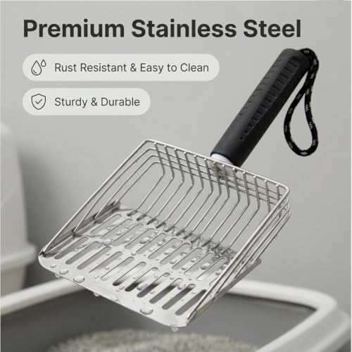 5 Pack Stainless Steel Cat Litter Scoop - Image 4