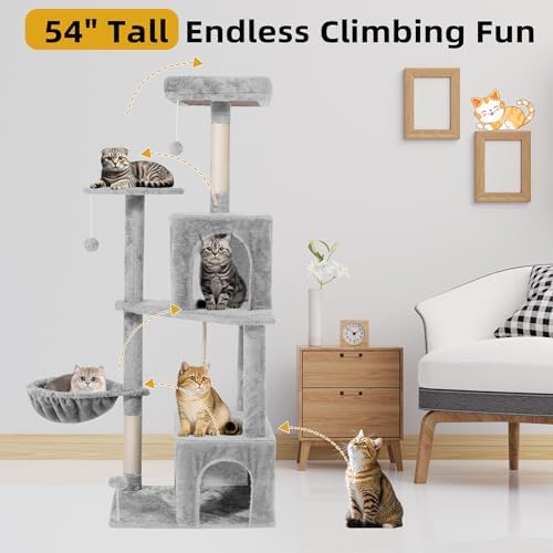 54inch Large Cat Tree Tower Condo - Image 6