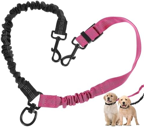 Molain Double Dog Leash Coupler, 360° Swivel No Tangle Splitter by Molain