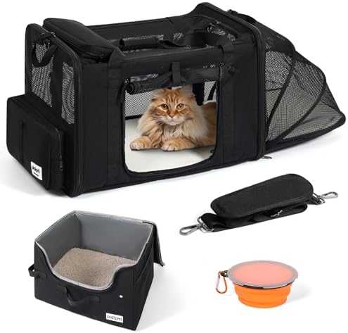 pidipiti 25x17x17 Extra Large Expandable car cat Carrier by pidipiti