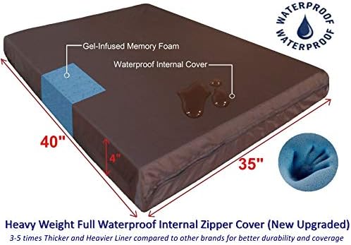 Dogbed4less Extra Large True Orthopedic Gel Memory Foam Dog Bed - Image 2