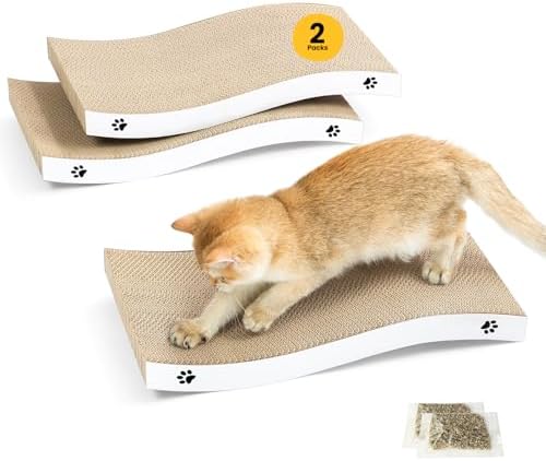 Cat Scratcher, Durable Scratch Pad, Corrugated Cardboard Scratching Board by Conlun