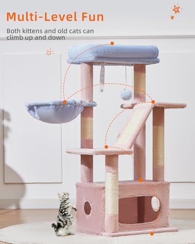 Taoqimiao Cat Tree, 38.5In Cat Tower - Image 7