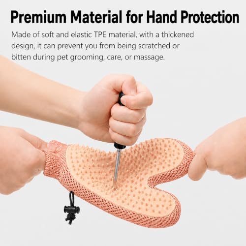 Pet Hair Removal Glove, Double-Sided Grooming Glove - Image 7