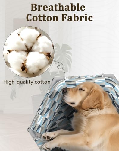 Elevated Dog Bed with Bolster, Raised Cooling Orthopedic Dogs Cot Medium - Image 3