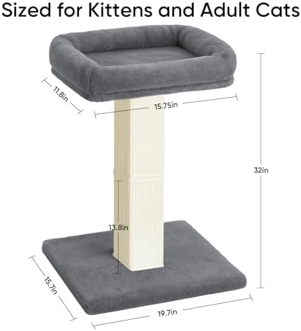 Cat Scratching Post with Plush Perch - Image 3