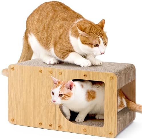 EHEYCIGA Cardboard Cat Scratcher House, 20-Inch Cat Scratch pad by EHEYCIGA
