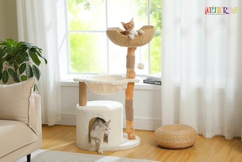 MUTTROS Modern Cat Tree for Large Cats, Wood Cat Tower for Indoor Cats - Image 2