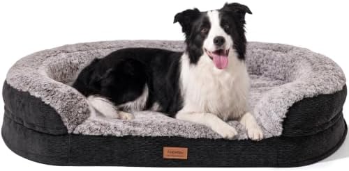FUKUMARU Large Dog Bed，Thickened Orthopedic Sofa Bed, Waterproof & Washable by FUKUMARU