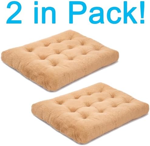 2 Pack Dog Bed, Washable Deluxe Plush Dog Crate Beds - Image 2
