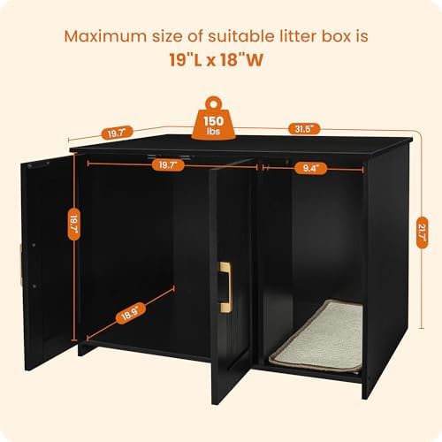 Dwanton Cat Litter Box Enclosure, - Image 4