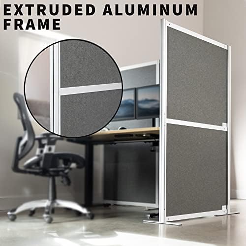 VIVO Dark Gray 66 inch High Corner Privacy Panel, PP-MWS63D-L - Image 6