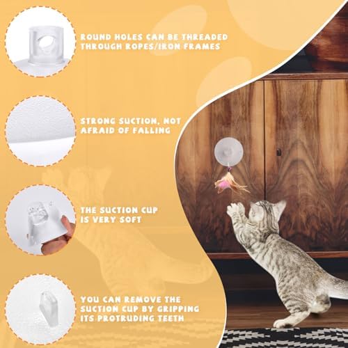 4 Pieces Cat Window Perch Suction Cup Powerful Window Bed Seat Replacement - Image 4