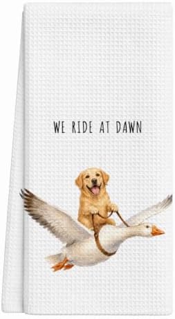 Yellow Labrador Retriever Kitchen Towels, Cute Hand Tea Towel by DTLGTG