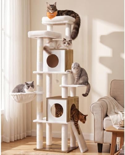 Feandrea Tall Cat Tree, 6-Tier Cat Tower by FeandreabySONGMICSHOME