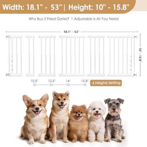 10''-15.8'' Height Adjustable Dog Gate - Image 4