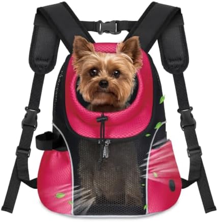 WOYYHO Pet Dog Carrier Backpack, Ventilated Mesh Small Dog Front Backpack by WOYYHO