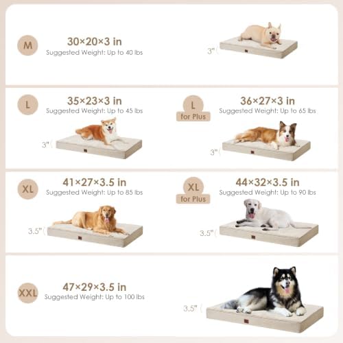 EHEYCIGA Extra Large Memory Foam Flat Dog Bed Washable - Image 3