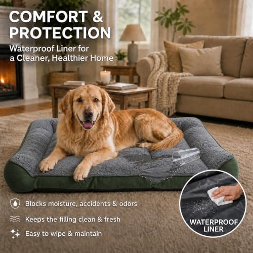 Orthopedic Dog Beds Large Sized Dog, Washable Dog Bed - Image 5
