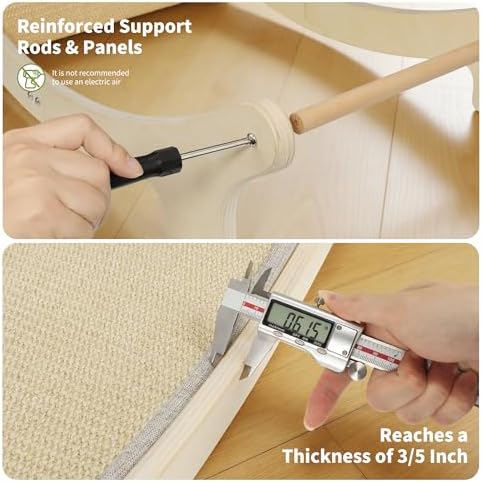 HOTEAGLE Cat Hammock Bed for Indoor Cats, Upgraded Thicken Support Rods - Image 2