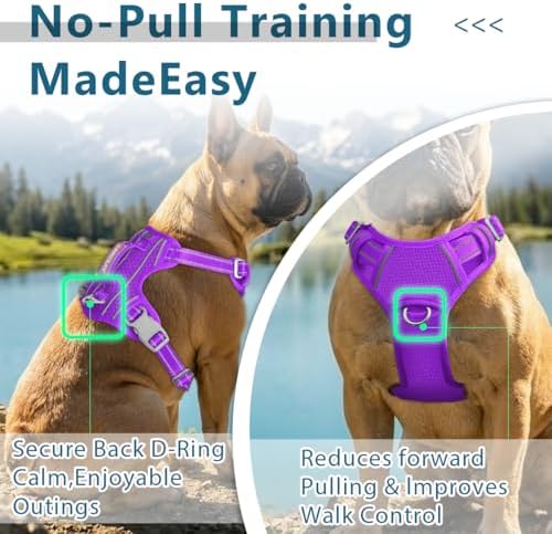 BARKBAY No Pull Dog Harness for Large Dogs, ID Tag Holder Dog Vest - Image 6