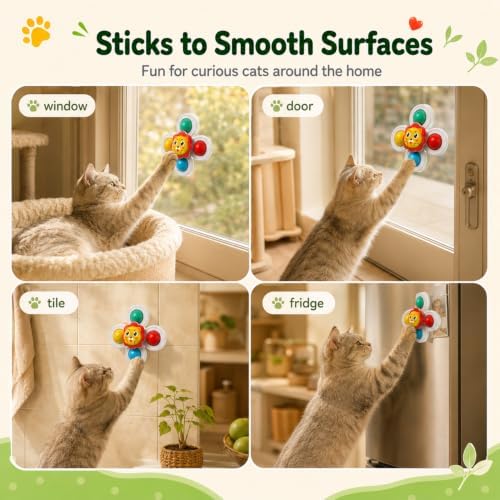3Pcs Suction Cup Cat Toy, Window Perch Companion Interactive Play Toy - Image 6