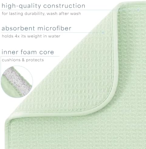 S&T INC. Dish Drying Mat, Mint Green - Image 3