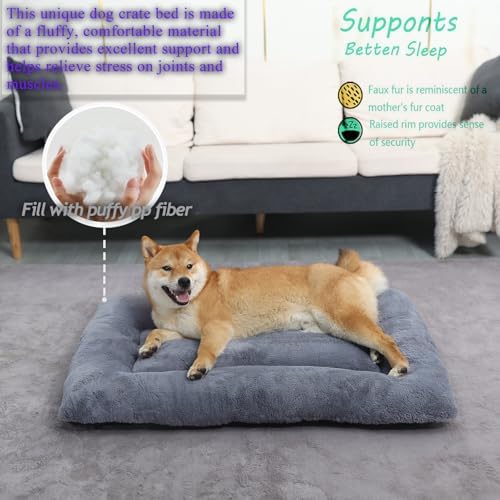 36 Inch Dog Crate Bed for Middle and Large Dogs, Ultra Soft Dog Beds for Crates - Image 3