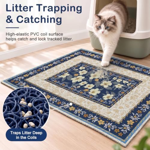 Unicorn Catcher 33"x22" Cat Litter Mat Non-Slip Washable Litter Box Mat - Image 2