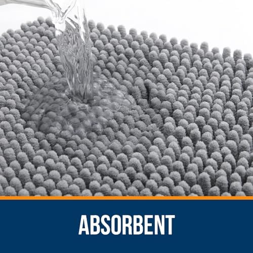 OLANLY Large Bathroom Rugs 47x32, Extra Soft Absorbent Chenille Bath Rugs - Image 4