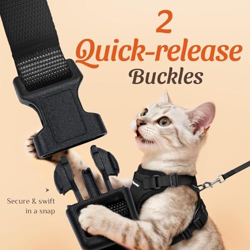 Dooradar Cat Harness and Leash Set, Adjustable and Escape Proof - Image 4