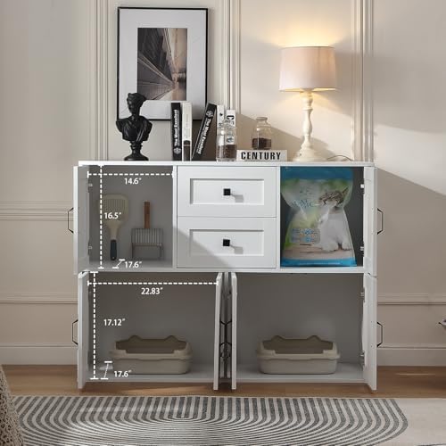 Forest Gravity Double Cat Litter Box Enclosure - Image 4
