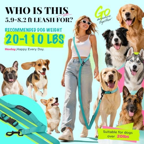 Hands Free Dog Leash, 5.9-8.2ft Multifunctional Crossbody Rope - Image 2