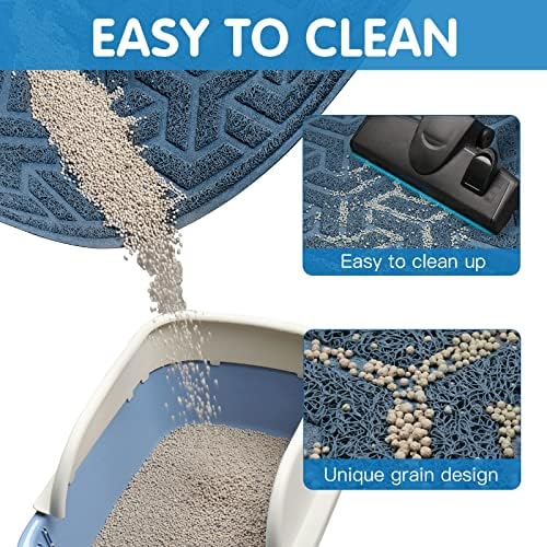 UPSKY Waterproof Cat Litter Mat Large 35" x 24" Soft on Kitty Paws - Image 4