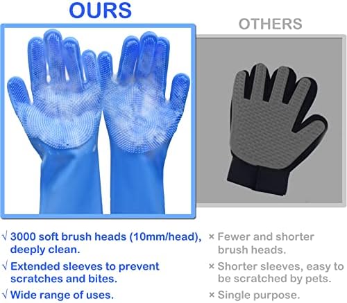 Silicone Pet Grooming Gloves Dog Washing Gloves - Image 3