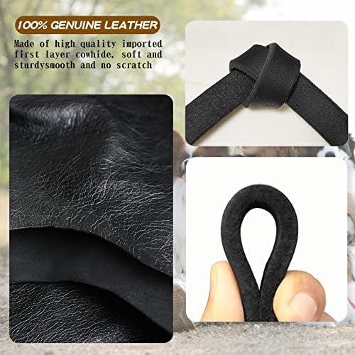 Leather Dog Leash 5ft x 3/4 inch, Strong Heavy Duty Genuine Leather Braided Dog - Image 2