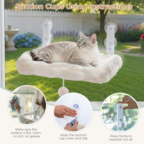 Foldable Cat Window Perch, Cordless Cat Hammock - Image 4
