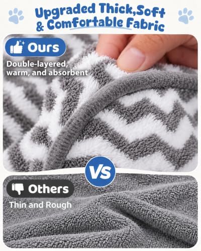 SHERCHPRY Dog Bathrobe Absorbent Microfiber Pet Drying Robe - Image 5