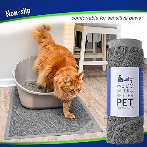 WePet Cat Litter Box Mat, Kitty Premium PVC Pad, Durable Trapping Rug, - Image 4