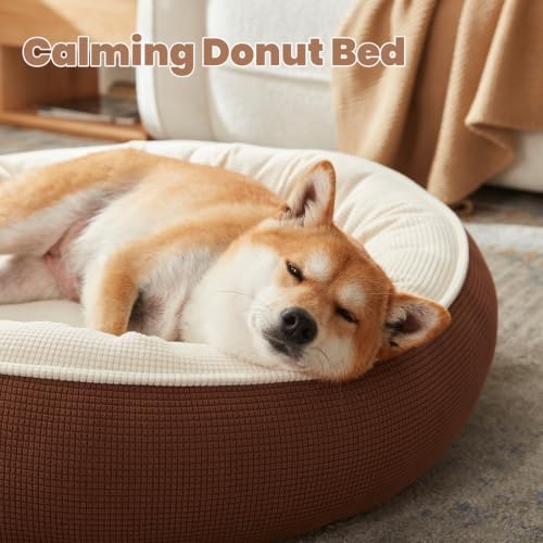 33 in Soft Touch Fleece Donut Dog Bed - Image 2