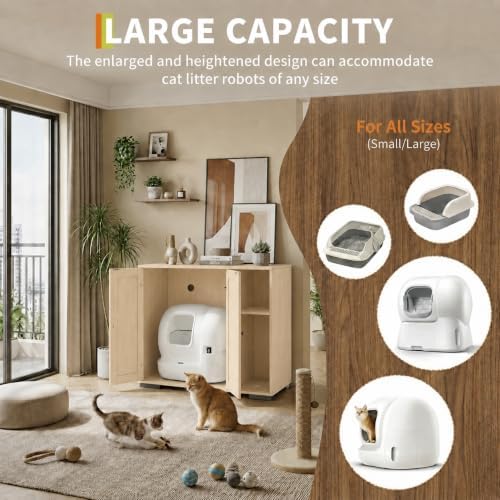Garvee Cat Litter Box Enclosure, Large Cat House - Image 3